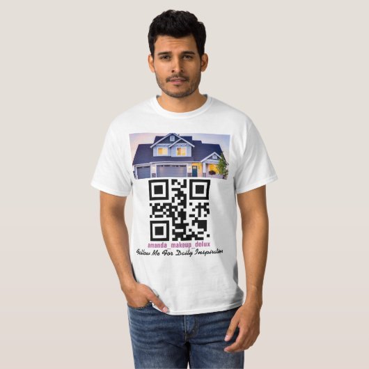 QR-Code, Text-Foto oder Logo-T - Shirt (Vorne ganz)