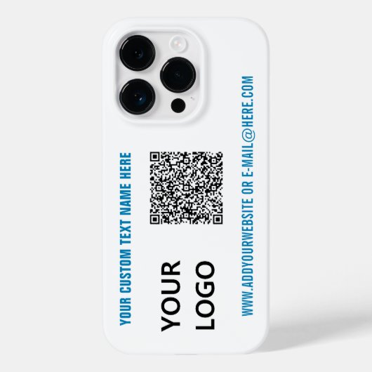 QR Code Text und Logo iPhone Case - Farbauswahl (Rückseite)