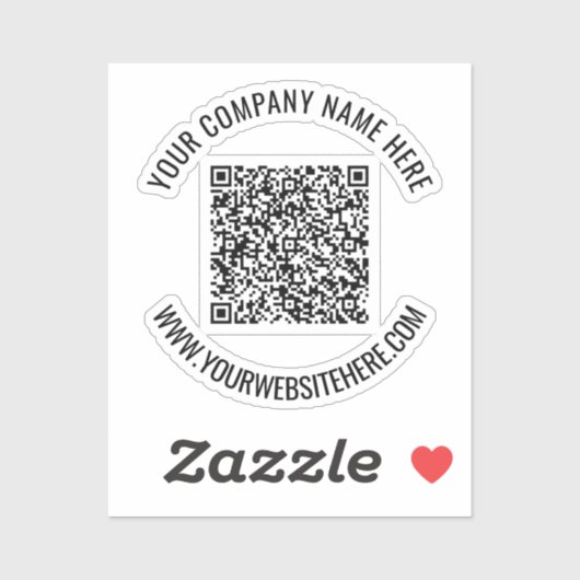 QR-Code-Textförderer für Unternehmen Aufkleber (Blatt)
