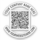QR-Code-Textförderer für Unternehmen Aufkleber (Vorderseite)