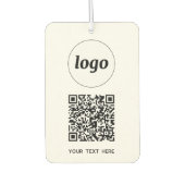 QR-Code-Textwerbung Autolufterfrischer (Vorderseite)