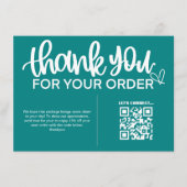 QR Code Thank For Your Purchase Package Insert (Vorderseite)