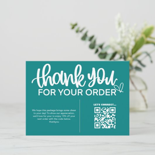 QR Code Thank For Your Purchase Package Insert (Stehend Vorderseite)
