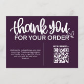 QR Code Thank For Your Purchase Package Insert (Vorderseite)