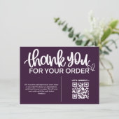 QR Code Thank For Your Purchase Package Insert (Stehend Vorderseite)