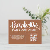 QR Code Thank For Your Purchase Package Insert (Stehend Vorderseite)
