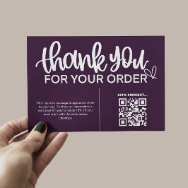 QR Code Thank For Your Purchase Package Insert