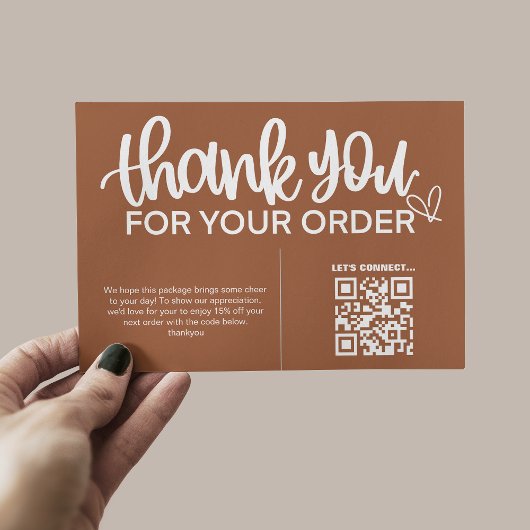 QR Code Thank For Your Purchase Package Insert