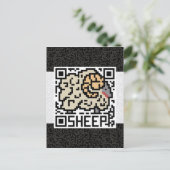 QR Code the Sheep Postkarte (Stehend Vorderseite)