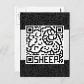 QR Code the Sheep Postkarte (Vorne/Hinten)