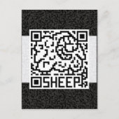 QR Code the Sheep Postkarte (Vorderseite)