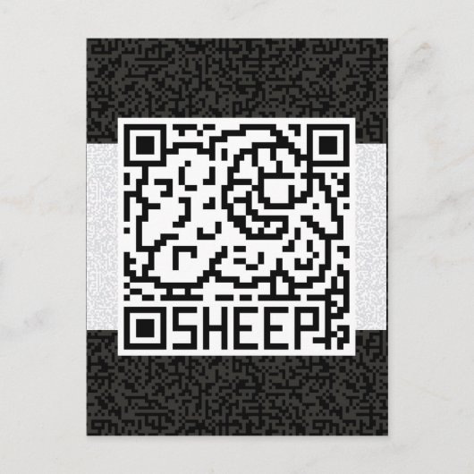 QR Code the Sheep Postkarte (Vorderseite)