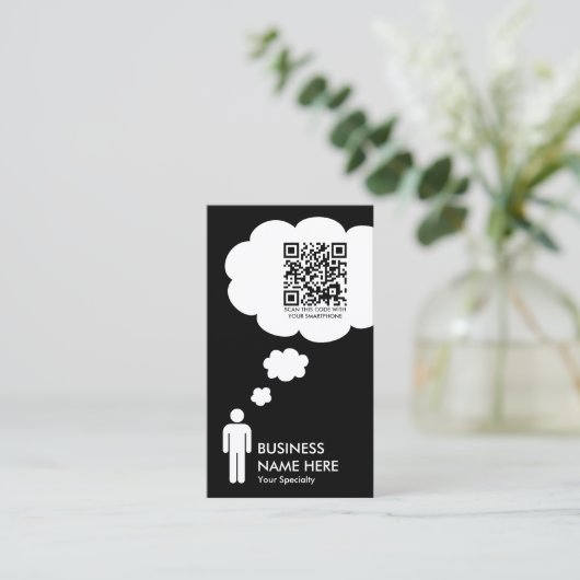 qr Code Theme Visitenkarte (Stehend Vorderseite)