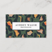 QR CODE Tierische Hautleopard-Fleckenfarben Visitenkarte (Vorderseite)