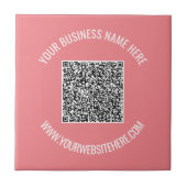 QR-Code-Tile mit benutzerdefiniertem Text und Farb Fliese (Vorderseite)