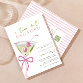 QR Code Tini Bit Engaged Martini Bridal Shower Einladung