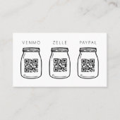 QR-Code Tipps für die Prüfung der Bargeldzahlungen Visitenkarte (Vorderseite)