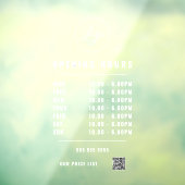 QR-Code transparent für die White Opening Stunden Fensteraufkleber (Blatt 3)