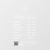 QR-Code transparent für Geschäftslogos Fensteraufkleber (Blatt)