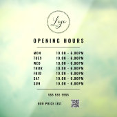 QR-Code transparent für Schwarze Öffnungszeiten Fensteraufkleber (Blatt 3)