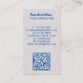 QR Code Tree of Life Yoga Instructor Business Card Visitenkarte (Rückseite)