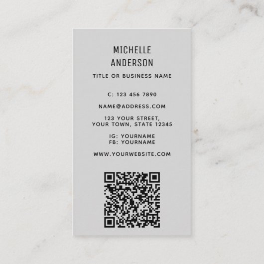 QR Code Tree Visitenkarte (Rückseite)