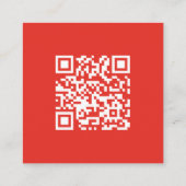 QR-Code trendy abstrakte Wasserfarbe cool Quadratische Visitenkarte (Rückseite)