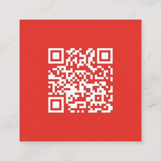 QR-Code trendy abstrakte Wasserfarbe cool Quadratische Visitenkarte (Rückseite)