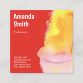 QR-Code trendy abstrakte Wasserfarbe cool Quadratische Visitenkarte (Vorderseite)