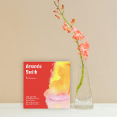 QR-Code trendy abstrakte Wasserfarbe cool Quadratische Visitenkarte