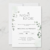 QR-Code-Trendy-Greenery-Probe-Hochzeit Einladung (Vorderseite)