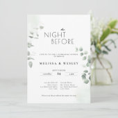 QR-Code-Trendy-Greenery-Probe-Hochzeit Einladung (Stehend Vorderseite)