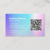 QR Code Trendy Makeup Artist Visitenkarte (Vorderseite)