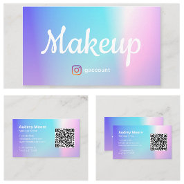 QR Code Trendy Makeup Artist Visitenkarte