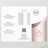 QR Code Tri Falten mit dem Logo "White Rose Gold" Flyer (Vorne)