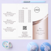 QR Code Tri Falten mit dem Logo "White Rose Gold" Flyer (Einzeln)