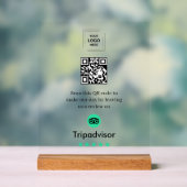 QR-Code Tripadvisor-Bewertung Acryl-Tischmodell Acrylschild (Neutral)