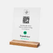 QR-Code Tripadvisor-Bewertung Acryl-Tischmodell Acrylschild (Winkel)