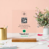 QR-Code Tripadvisor-Bewertung Acryl-Tischmodell Acrylschild (Hochzeit)