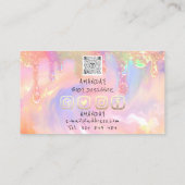 QR-Code-Tropfen für Social-Media-Logos Visitenkarte (Rückseite)