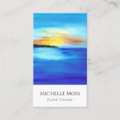 QR-Code Tropical Beach Abstrakt Event Plane Visitenkarte (Vorderseite)