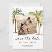 QR Code Tropical Beach Save the Date (Vorderseite)