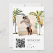 QR Code Tropical Beach Save the Date (Rückseite)