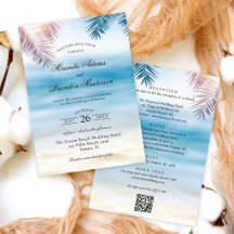 QR Code Tropical Palm Beach All in One Wedding