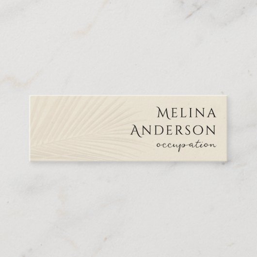 QR Code Tropical Palm Mini Business Card Mini Visitenkarte (Vorderseite)