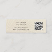 QR Code Tropical Palm Mini Business Card Visitenkarte (Rückseite)