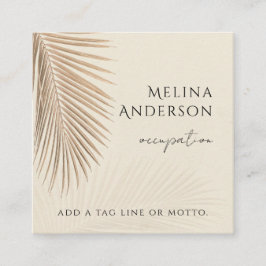 QR Code Tropical Palm Square Business Card Quadratische Visitenkarte