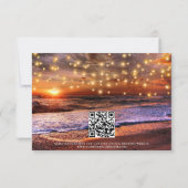 QR-Code - Tropical Sunset Beach Save the Date Card Einladung (Rückseite)