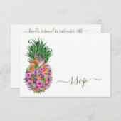 QR-Code Tropische Ananas-Hochzeit RSVP (Vorne/Hinten)