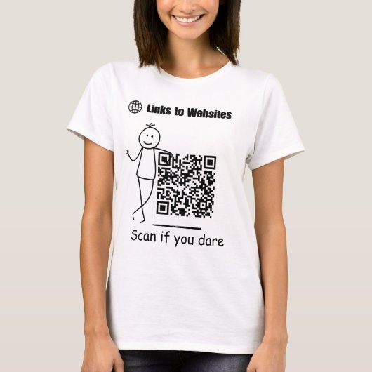 Qr Code Tshirts Links zu Websites prüfen, wenn Sie (Vorderseite)